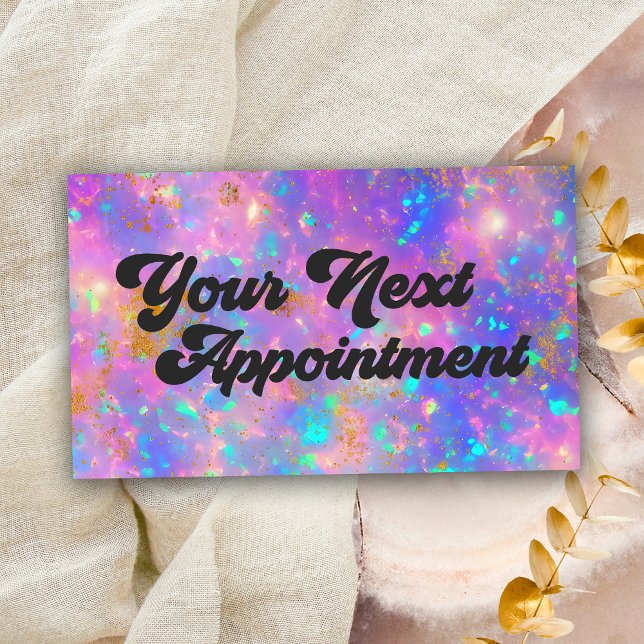 Retro Gold Fire Opal Stone Appointment Card (Creator Uploaded)