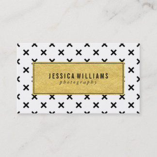 Retro Gold Foil Business Cards