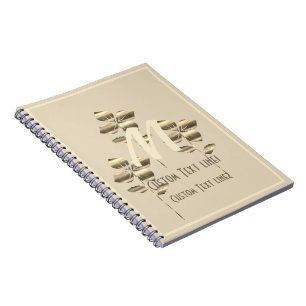 Retro Gold Holiday Vibe Notebook
