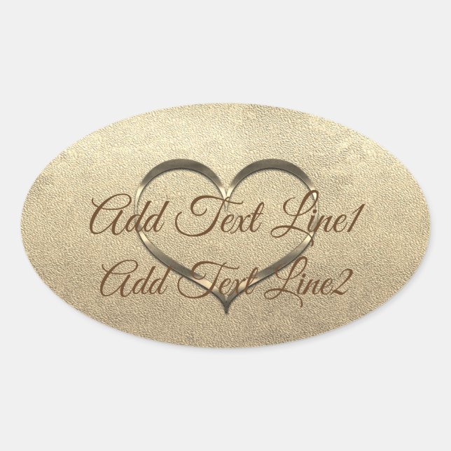 Retro Gold Holiday Vibe Oval Sticker (Front)
