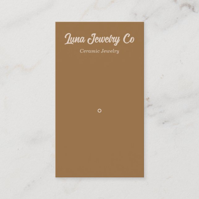 Retro Gold Minimal 1 Pin Jewelry Business Card (Front)