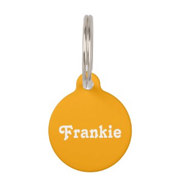 Retro Gold Pet Id Tag by freshpaperie at Zazzle