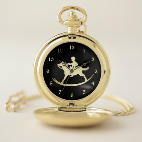 Retro Gold Rocking Horse Pocket Watch