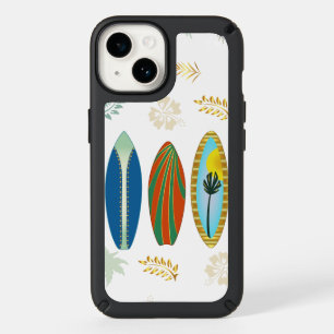 Retro Gold Tropical Coastal Surfboards  Speck iPhone 14 Case