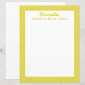 Retro Gold & White Polka Dot Pattern Personalize (Front/Back)