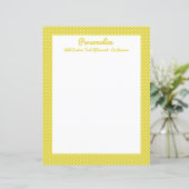 Retro Gold & White Polka Dot Pattern Personalize (Standing Front)