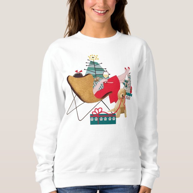 RETRO GOLDEN HOLIDAYS - Golden Retriever Sweatshirt (Front)