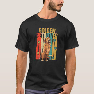 Retro Golden Retriever Golden Retrievers Dog T-Shirt