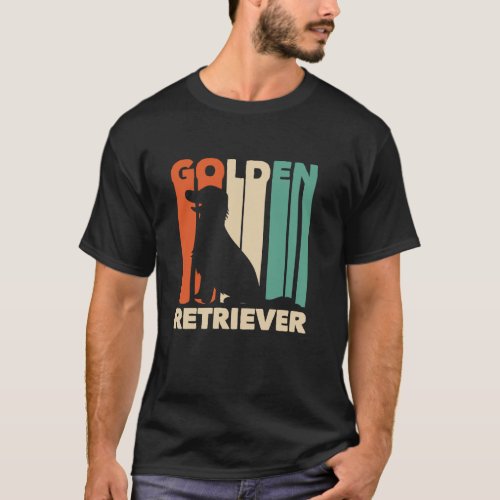 Retro Golden Retriever Owner Pet Mom Dad Men Women T-Shirt