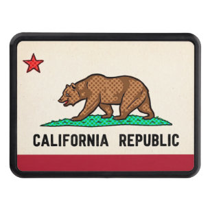 Retro Golden State Bear California Republic Hitch Cover