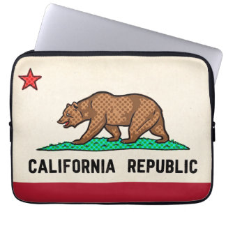 Retro Golden State Bear California Republic Laptop Sleeve