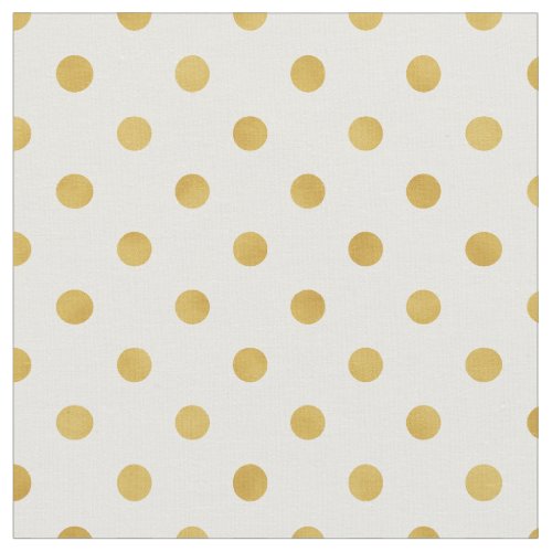 Retro golden yellow and white polka dots pattern fabric