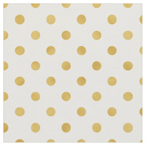 Retro golden yellow and white polka dots pattern fabric