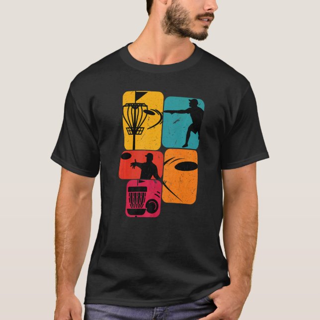 Retro Golf Disc Golf T-Shirt (Front)