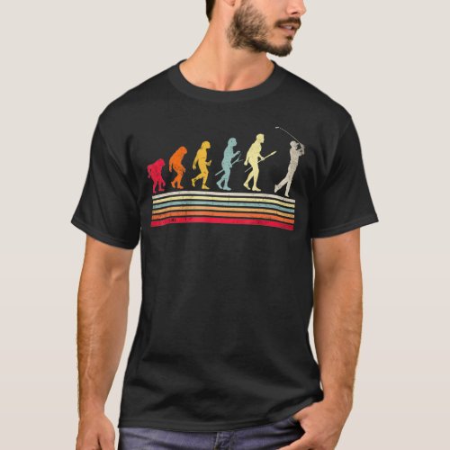 Retro Golf Evolution Gift For Golfers  Golf T_Shirt