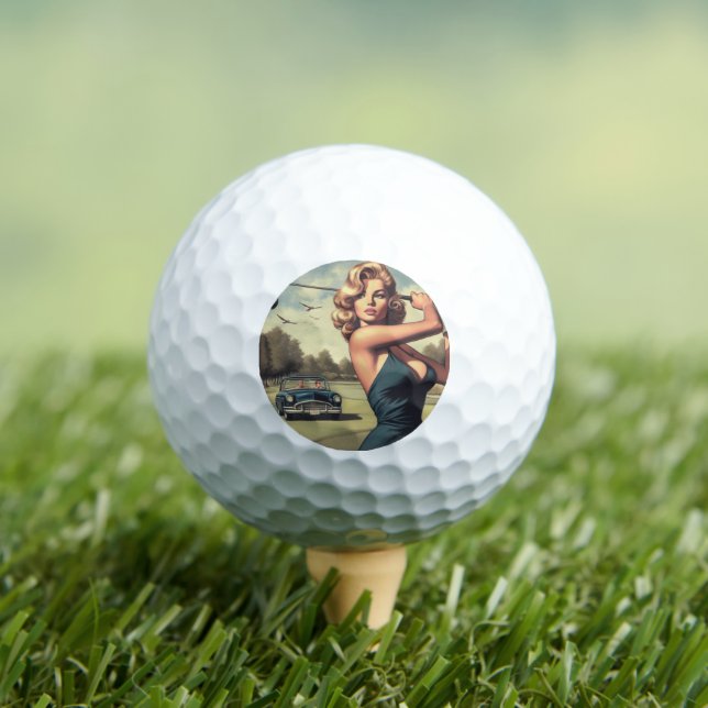 Retro Golf Girl Balls (Insitu Tee)