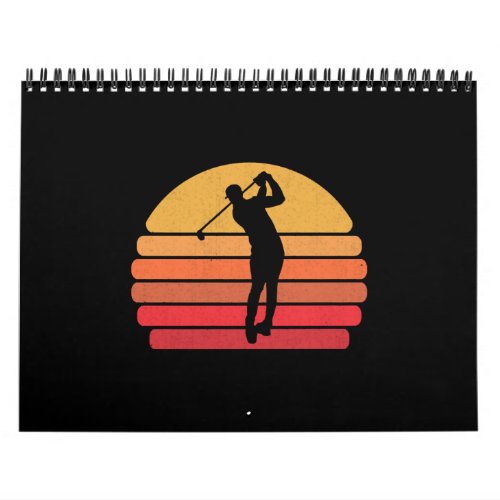 Retro Golf Golfer Vintage Golfing Calendar