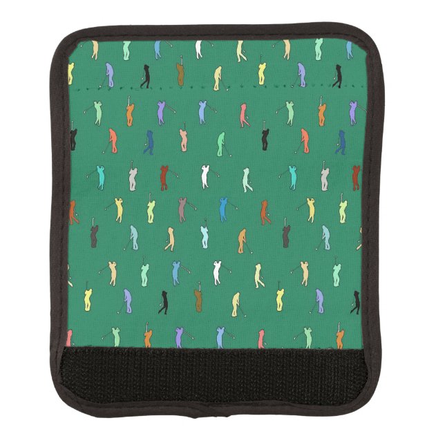 Retro Golf Pattern Luggage Handle Wrap (Front)