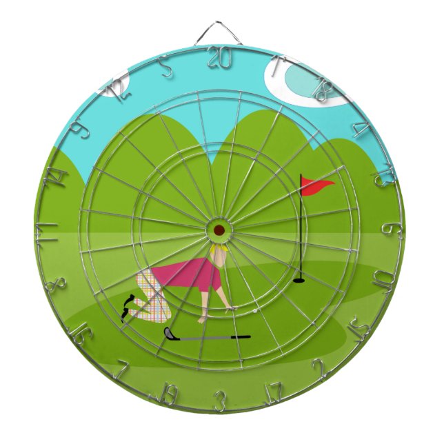 Retro Golfe Dart Board (Front)