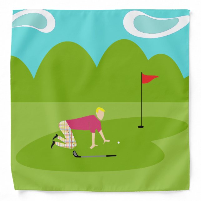 Retro Golfer Bandana (Front)