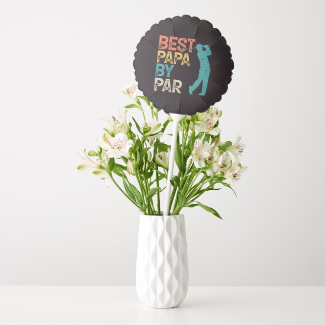 Retro Golfer - Best Papa By Par Balloon (Vase)