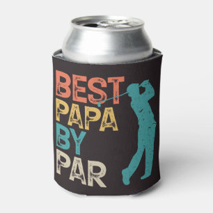 Retro Golfer - Best Papa By Par Can Cooler