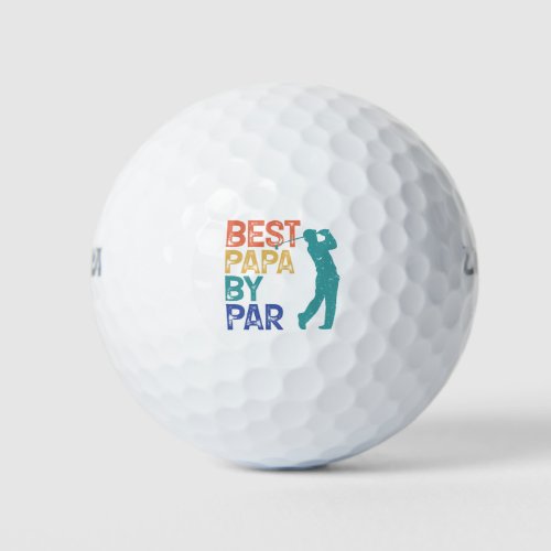 Retro Golfer _ Best Papa By Par Golf Balls