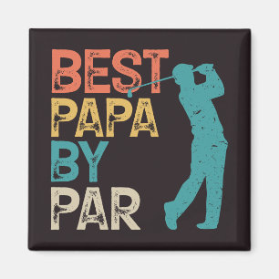 Retro Golfer - Best Papa By Par Magnet
