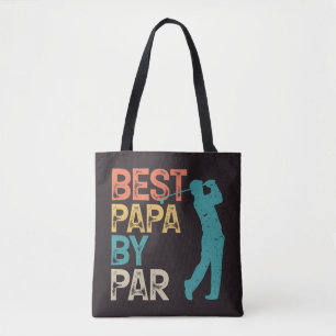Retro Golfer - Best Papa By Par Tote Bag