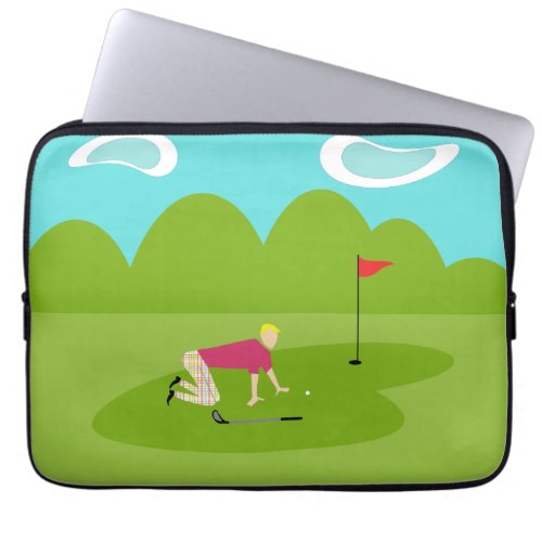 Retro Golfer Laptop Sleeve