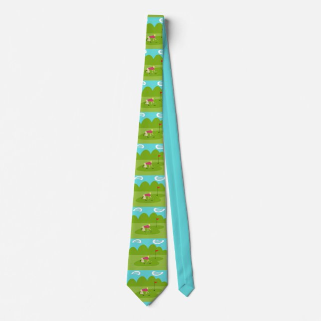 Retro Golfer Neck Tie (Front)