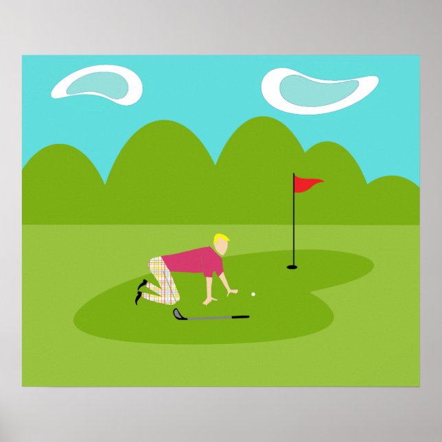 Retro Golfer Poster (Front)