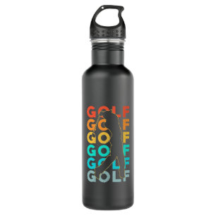 Retro Golfer Stainless Steel Water Bottle