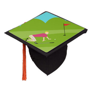 Retro Golfer Tassel Topper