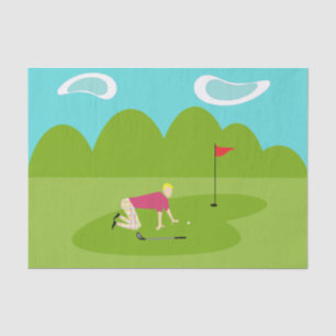 Retro Golfer Tissue Paper