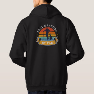 Retro Golfing Best Grandpa By Par Birthday Custom Hoodie