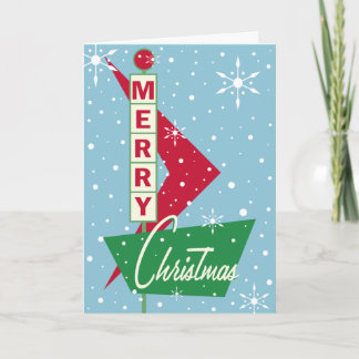 Retro Googie Merry Christmas Card