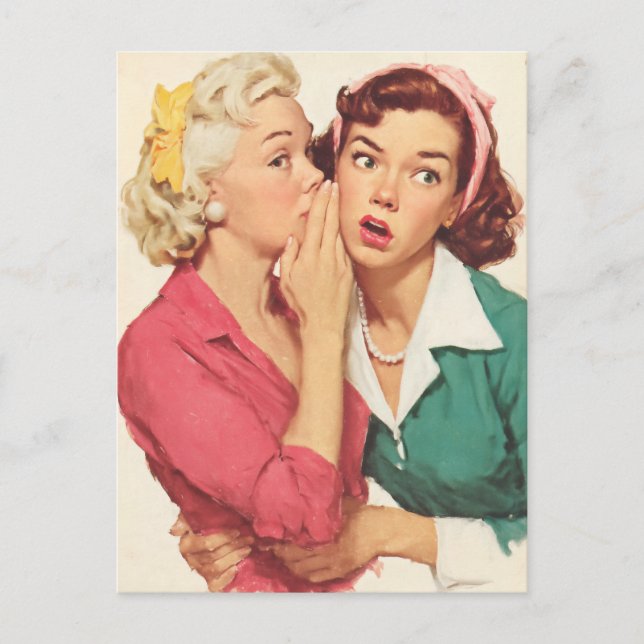 Retro Gossip and Glamour Secrets Postcard (Front)