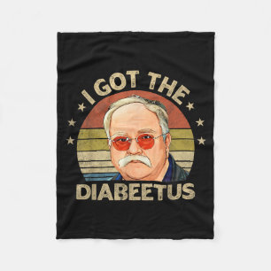 Retro Got The Diabeetus Funny Diabetes Type 1 2 Fleece Blanket