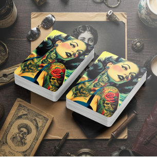 Retro Goth Pinup Poker Cards
