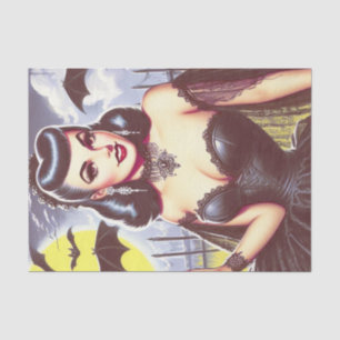 Retro Goth Vampire Pin-up Tissue Paper