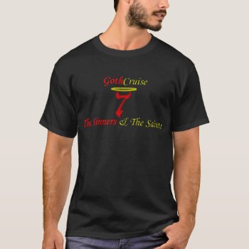 Retro Gothcruise 7: The Sinners And The Saints T-shirt by GothCruise at Zazzle