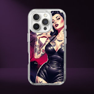 Retro Gothic Girl iPhone 16 Pro Case