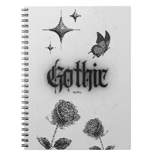 Retro Gothic Notebook – Dark Aesthetic Journal (Front)