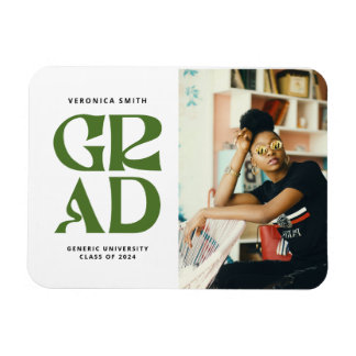 Retro Grad Announcement Magnet