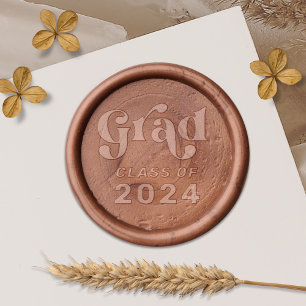 Retro Grad Class Year Graduation Wax Seal Stamp
