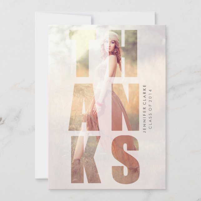 RETRO GRAD | GRADUATION THANK YOU CARD (Front)