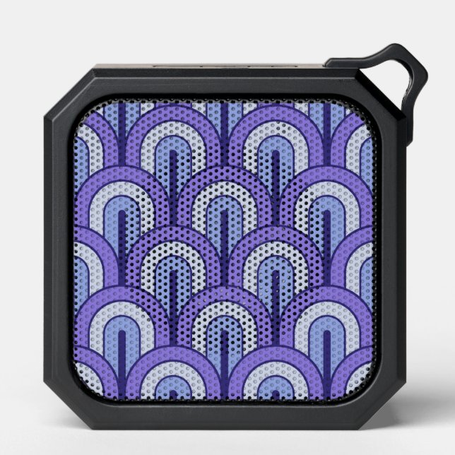 Retro Gradated Geometric Fan Pattern Bluetooth Speaker (Front)