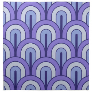 Retro Gradated Geometric Fan Pattern Cloth Napkin