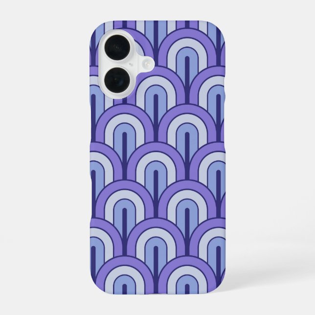 Retro Gradated Geometric Fan Pattern Iphone Case (Back)